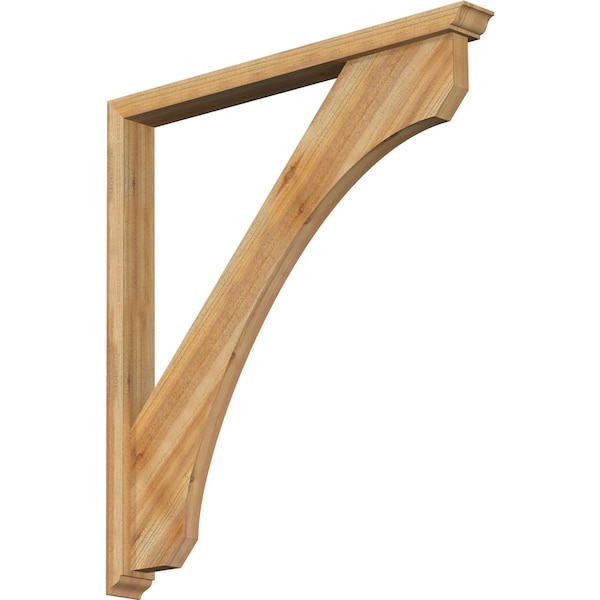 Ekena Millwork Legacy Traditional Rough Sawn Bracket w/ Offset Brace, Western Red Cedar, 4"W x 40"D x 44"H BKT0402X40X44LEC01RWR - main